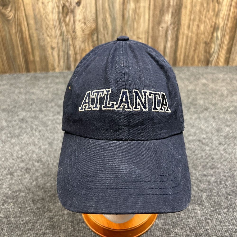 MV Sport Atlanta Big Spell Out Cap Adult Adjustable Strap Blue Casual Hat